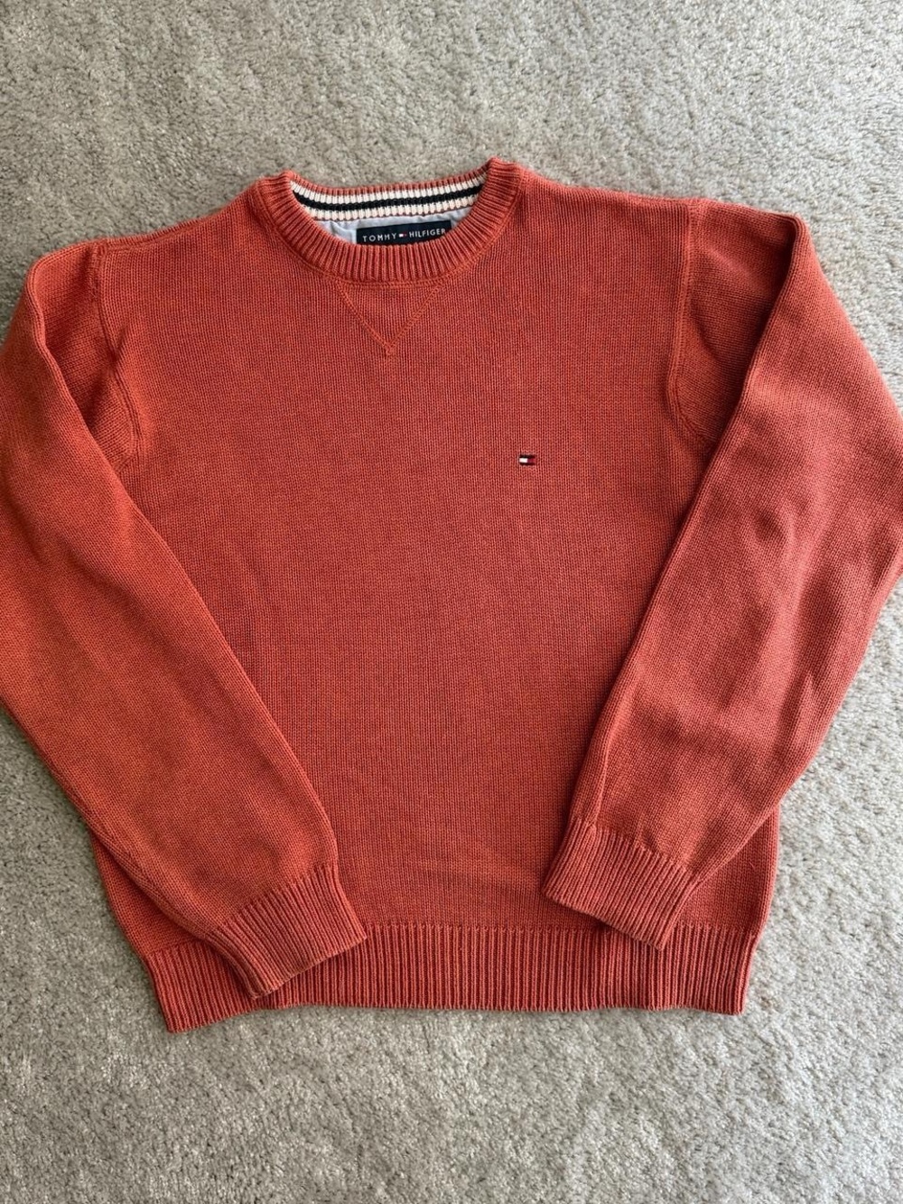 Tommy Hilfiger Men's Crewneck Sweater - Burnt Orange